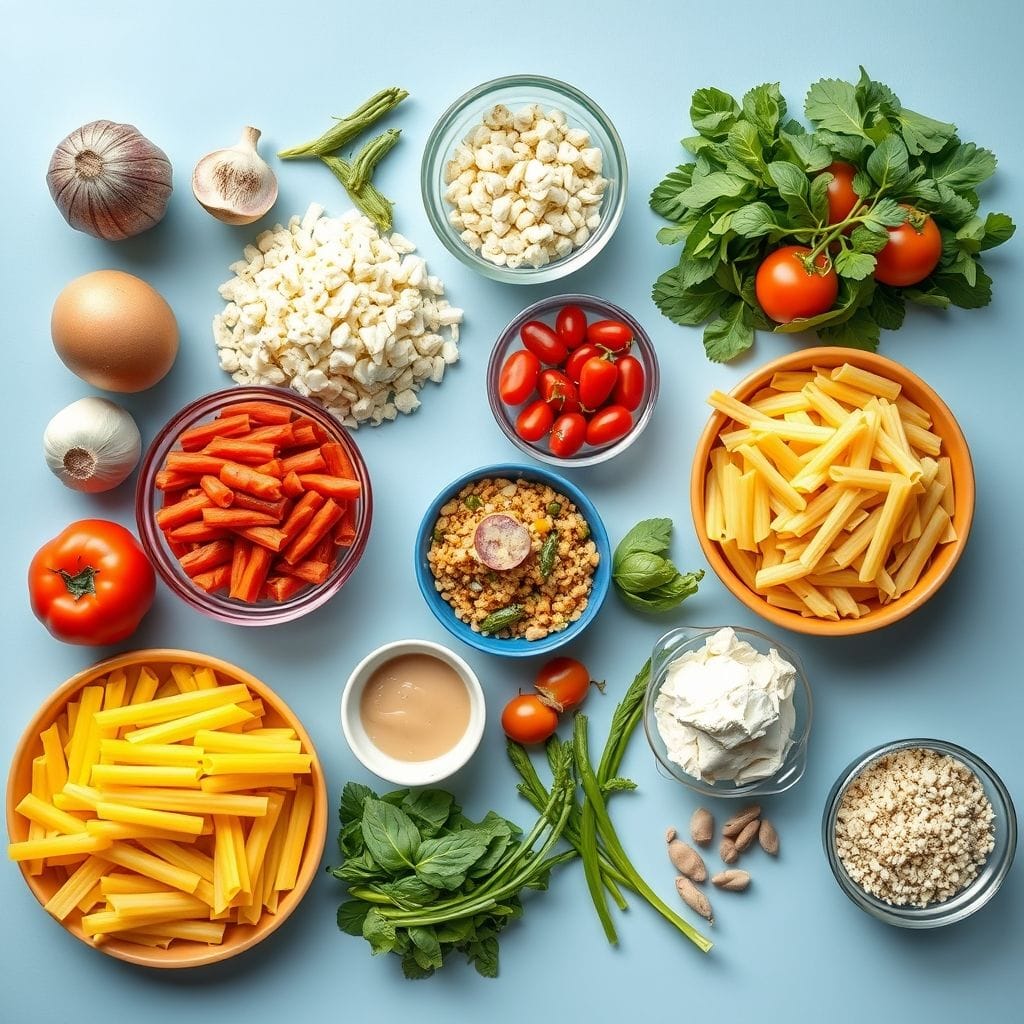 Meatless Baked Ziti ingredients