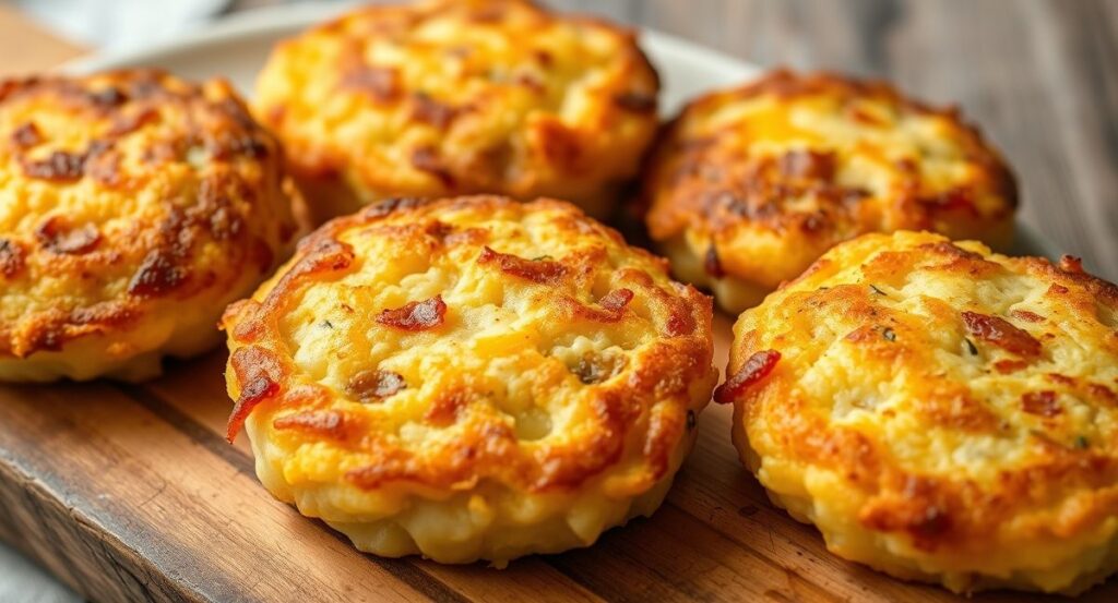 Cheesy Mashed Potato Cakes