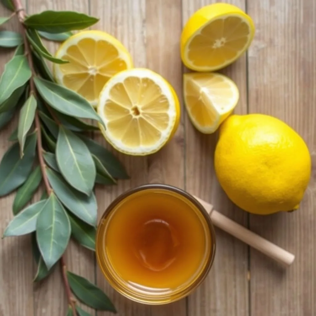 Homemade Lemon Bay Leaf Cough Syrup