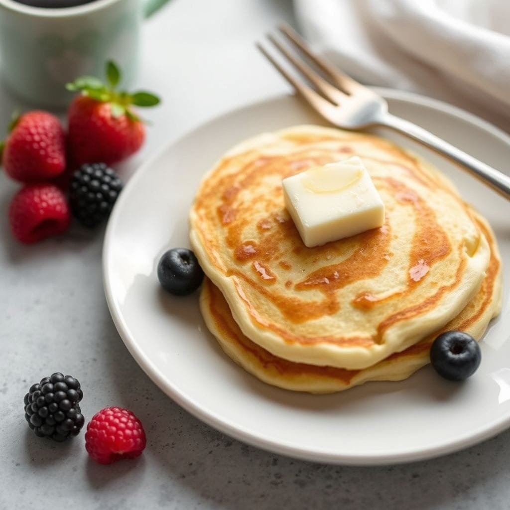 Keto Cottage Cheese Pancakes serving