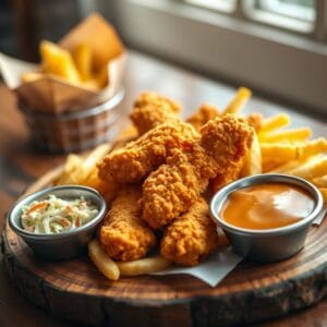The Crispiest Chicken Tenders Recipe serving