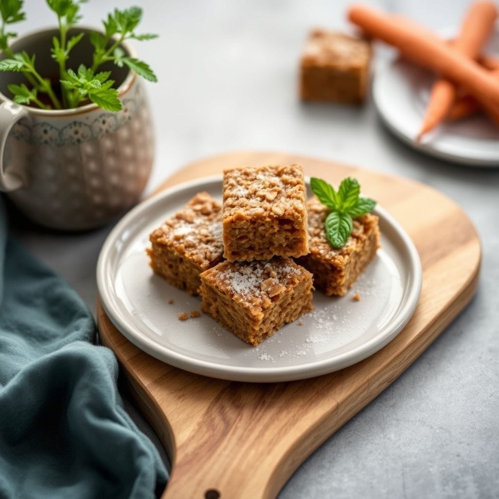 Carrot Cake Oatmeal Bars serving
