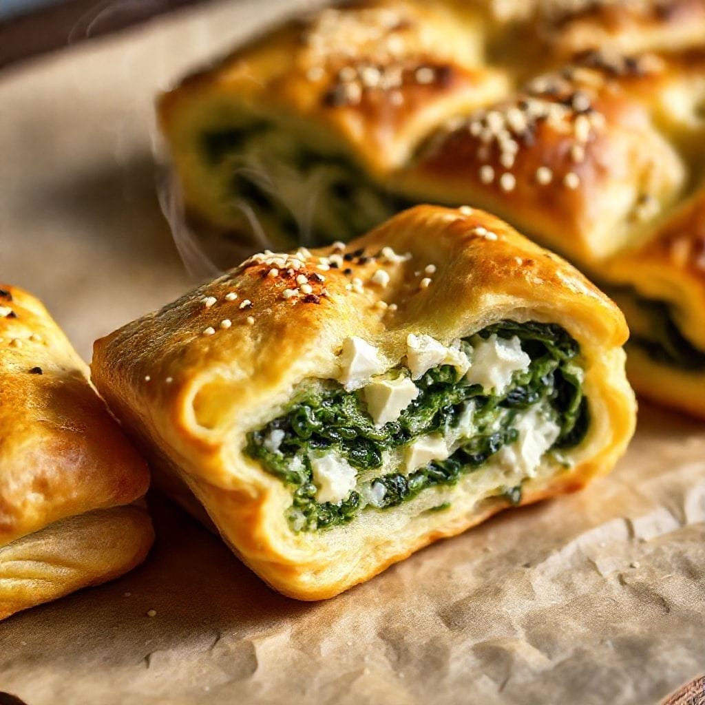 Spinach and Feta Puff Pastry Loaf