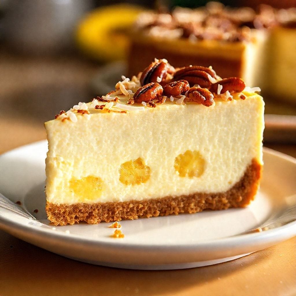 Pineapple Coconut Cheesecake