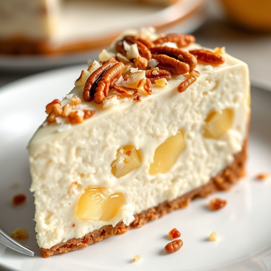 Pineapple Coconut Cheesecake