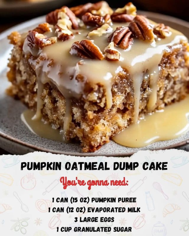Pumpkin Oatmeal Dump Cake